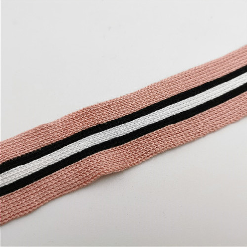 stripped polyester knit web tape for garment