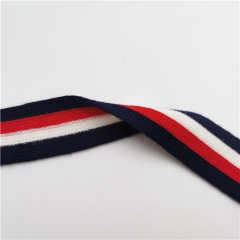 polyester stripe twill three coloful ribbon french tape