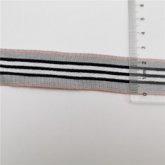 garment accessories polyester knitting stripe ribbon