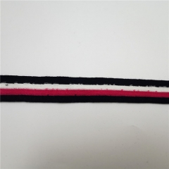 new polyester non-stretch webbing sports wear strip knitted tape