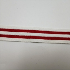 customized red and white stripe webbing tape