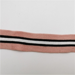 stripped polyester knit web tape for garment