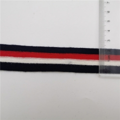 polyester stripe twill three coloful ribbon french tape