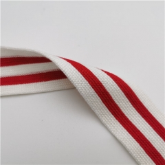 customized red and white stripe webbing tape