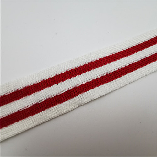 customized red and white stripe webbing tape