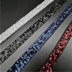 exquisite colorful embroidery mesh sequin lace trims by the yard