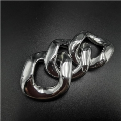 fashion silver ABS plastic chain buckle removable buckle for garment