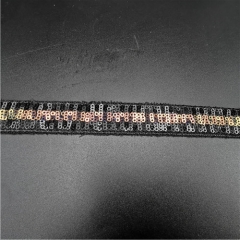 hot sale balck and gold sequins lace tape