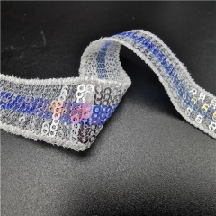 customized colorful sequins lace trims 2021