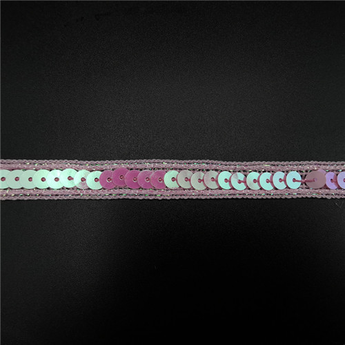 1cm bordered sequin lace tape