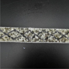 3cm embroidered sequins lace trimming