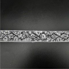 3cm embroidered sequins lace trimming