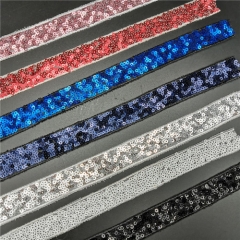 high quality 2cm embroidery sequin tape trimming