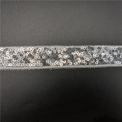 high quality 2cm embroidery sequin tape trimming