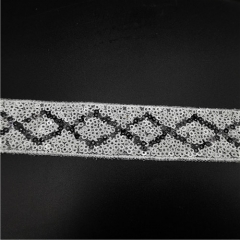 3cm embroidered sequins lace trimming