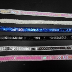 1cm bordered sequin lace tape