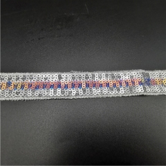 customized colorful sequins lace trims 2021