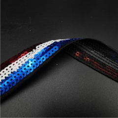 colorful stripe sequins lace tape 2021