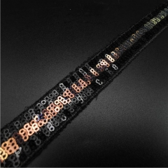 hot sale balck and gold sequins lace tape