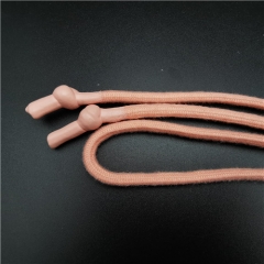 custom silicone dipped tips cotton drawcords for hoodies