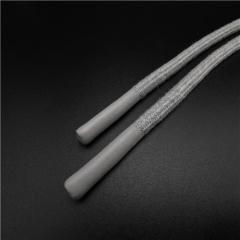 grey cotton 3mm silicone dipped tips drawcords