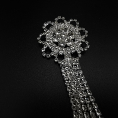 flower fringe diamond brooch trims