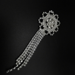 flower fringe diamond brooch trims