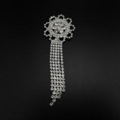 flower fringe diamond brooch trims