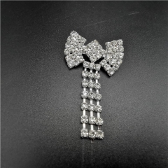 diamond bowknot fringe brooch pins