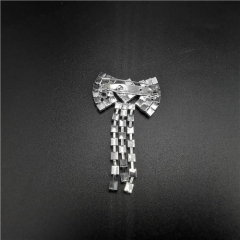 diamond bowknot fringe brooch pins