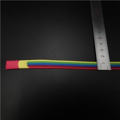 custom colorful flat drawcords with silicone dipped tips