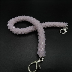 pink hand made crystal beaded chain