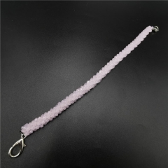 pink hand made crystal beaded chain