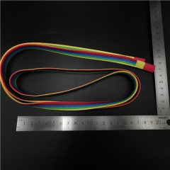 custom colorful flat drawcords with silicone dipped tips