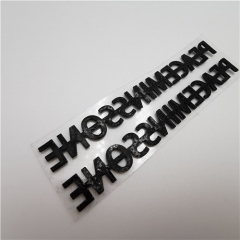 Custom letters iron on applique plastic rubber 3D heat transfer printing