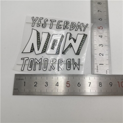 Custom Clothing iron on applique Plastic Rubber 3D Iron on Heat transfer letters Patches