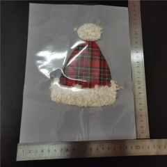 Garment accessories fancy heat transfer 3D Christmas hats decoration patches