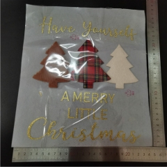 Custom Christmas tree iron on applique 3D heat transfer patches