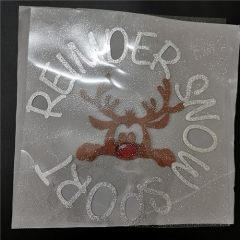 Custom Christmas decoration garment accessories 3D heat transfer patches