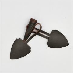 fashion coffee leather toggle button horn toggle button