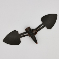 fashion coffee leather toggle button horn toggle button