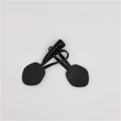 wholesale horn black leather toggle button for jacket