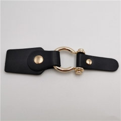 fashion stock pu leather toggle button trims