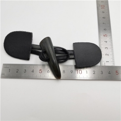 black classic leather toggle button uk style horn toggle button