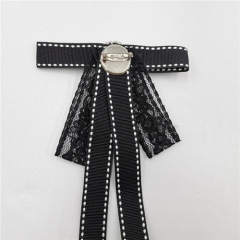 fashionable and ribbon bowknot brooch pin and drill needle necktie