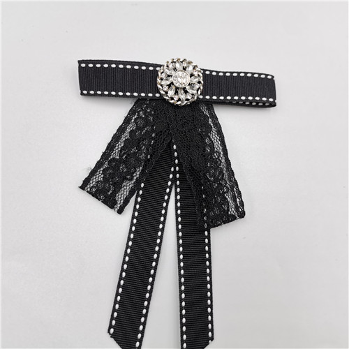 fashionable and ribbon bowknot brooch pin and drill needle necktie