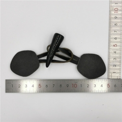 wholesale horn black leather toggle button for jacket