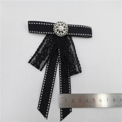 fashionable and ribbon bowknot brooch pin and drill needle necktie