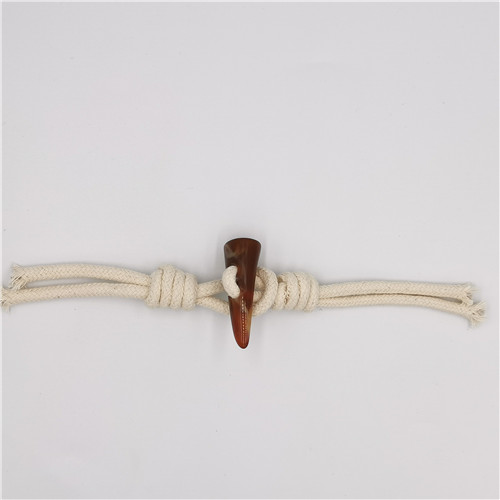 custom fashion cotton rope horn toggle button