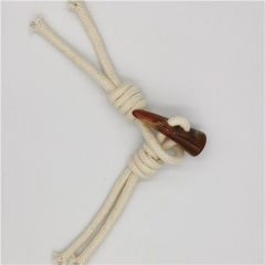 custom fashion cotton rope horn toggle button